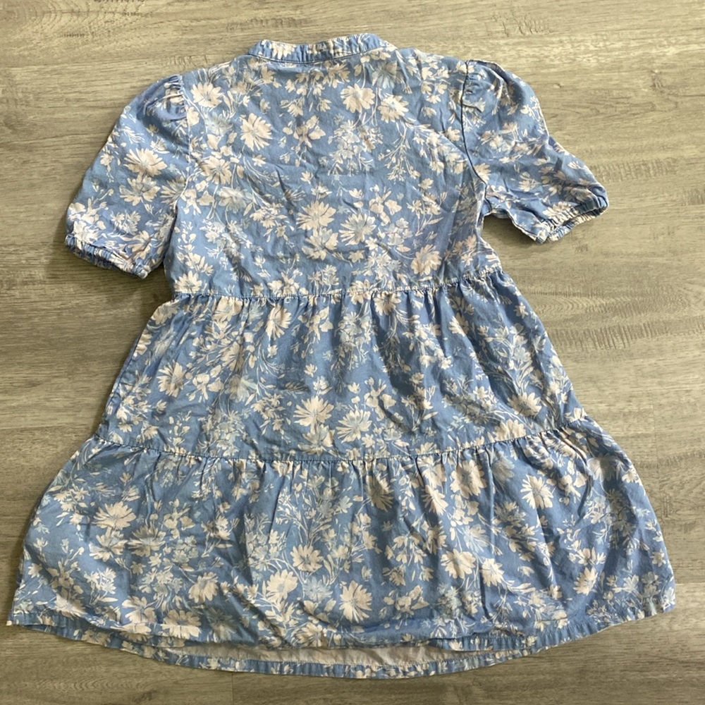 Girls GAP kids Blue and White floral cotton dress size S 4-5T - Picture 6 of 7